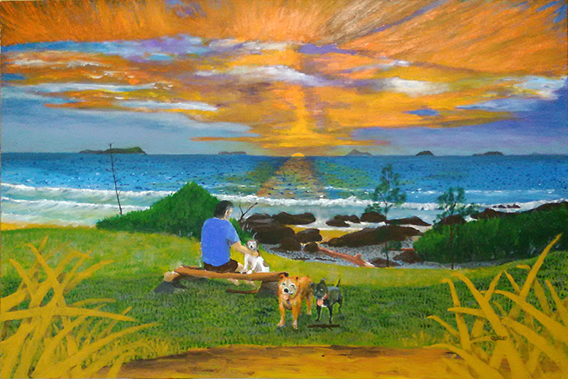 Cocoanut Point Zilzie - Sunrise at Cocoanut Point original artwork by Jeff Quigley