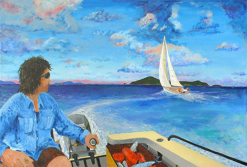 Jeff Quigley Emu Park Artist - Heading Home - painting