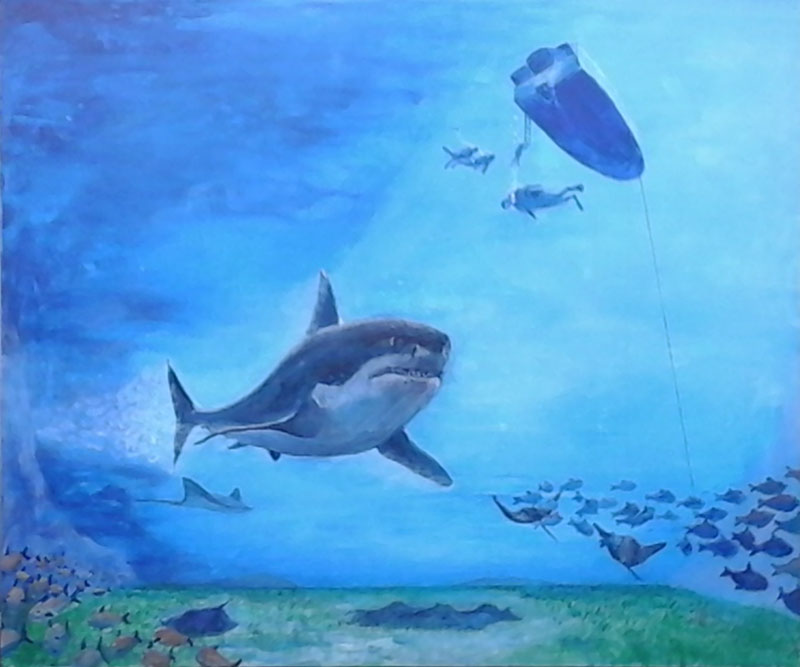 Retreat and Run painting Emu Park Art Gallery - Jeff Quigley
