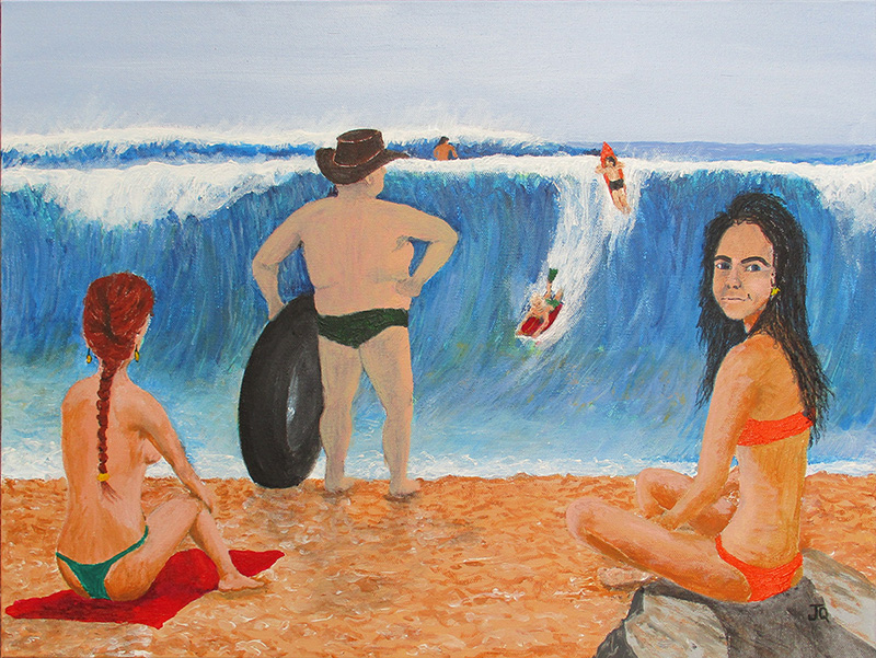 A man's reach should not exceed his grasp - By jeff Quigley Artist Emu Park