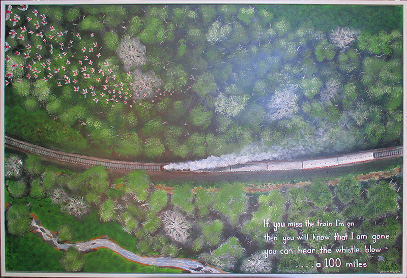 Jeff Quigley artist - painting If you miss the train I'm on.